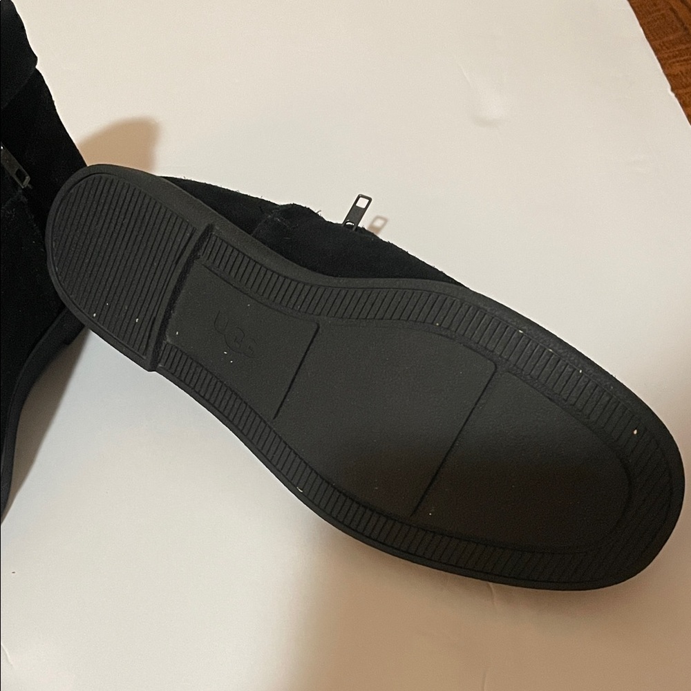 UGG Black Suede Zipper Boots - Picture 3 of 5